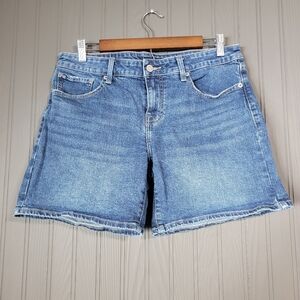 Lucky Brand The Roll Up Denim Jean Mom Shorts Dark Wash Blue Women's 6/28